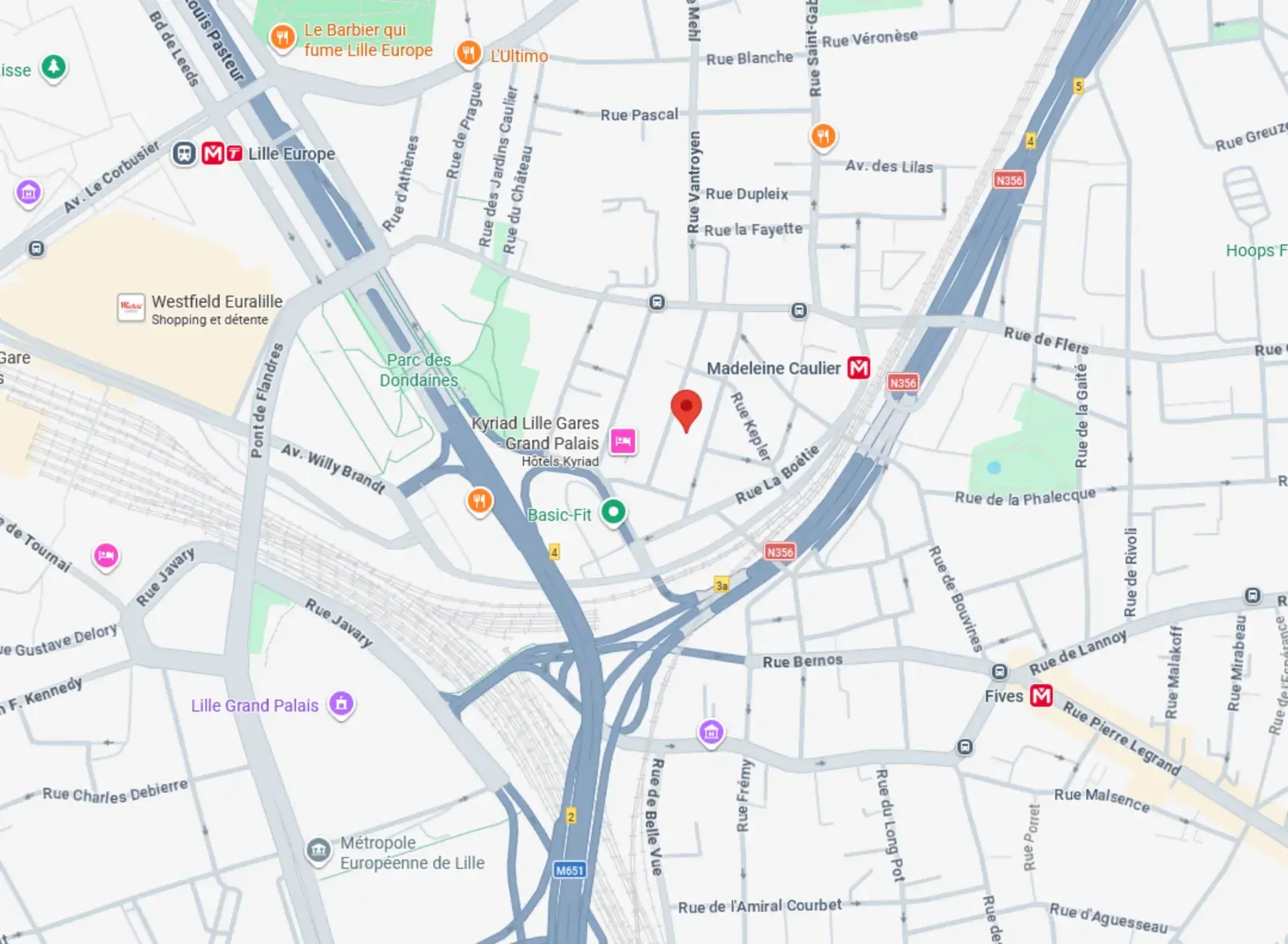 Localisation du cabinet Karim Hellal à Lille